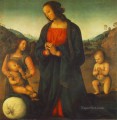 Virgen con un ángel y San Juanito adorando al Niño Madonna del sacco 149515 Renacimiento Pietro Perugino